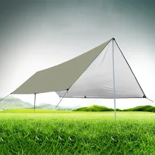 420D ткань Оксфорд Сверхлегкий брезент Открытый Кемпинг выживания солнцезащитный тент с серебряным покрытием беседка Водонепроницаемый пляж палатка