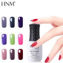 HNM 8 мл чистый Bling УФ-гель для ногтей Lucky лак замочить от УФ светодиодный Полупостоянный замочить от красный розовый синий черный лак