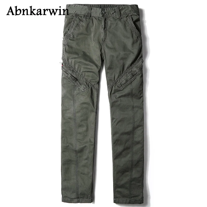 Abnkarwin 100% Cotton 2018 Brand Men Long Pants Casual Cargo Multi ...