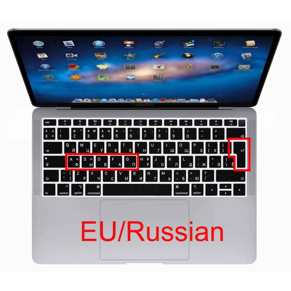 Redlai силиконовый мягкий чехол для клавиатуры Macbook Air 13 Модель A1932 retina& Touch ID EU Verstion испанский итальянский