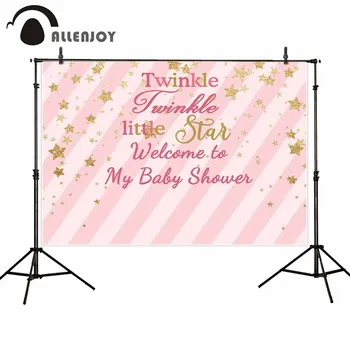 

Allenjoy photography backdrops twinkle little star stripe baby shower photocall backgrounds for photo shoots photophone camera