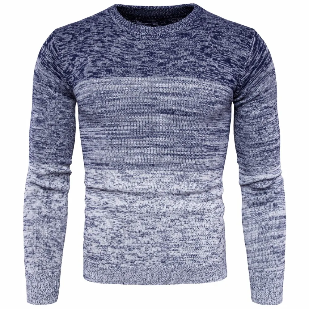 Zogaa мужской теплый свитер с круглым вырезом плюс размер Модный мужской пуловер с длинными рукавами свитер для мужской одежды M-3XL весна осень