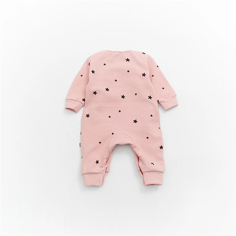 طفل الفتيات طويلة الأكمام الدافئة رومبير بذلة Playsuit القمر وتتسابق الطفل الأميرة قطعة واحدة لطيف الرضع فتاة السروال القصير الطفل ملابس