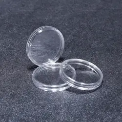 100 шт прозрачный 27 мм круглый держатель для монет пластиковый дисплей для хранения Органайзер чехол магазин