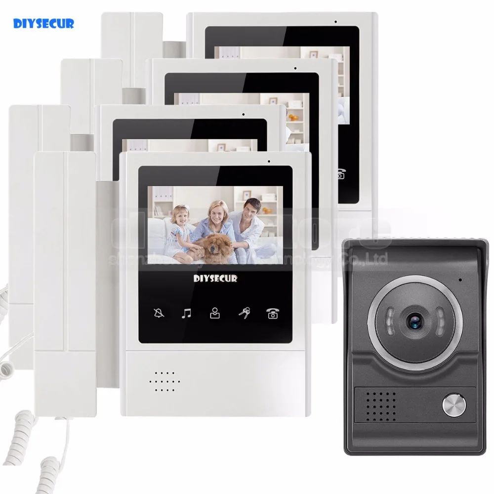 

DIYSECUR 4.3inch Handheld Video Intercom Video Door Phone Waterproof 700TV Line Night Vision HD Camera for Home Office Factory