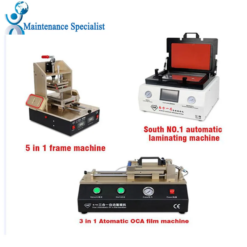 New TBK 808 Automatic Bubble Removing Laminating Machine 5 in1 Frame Separator machine Automatic OCA Film