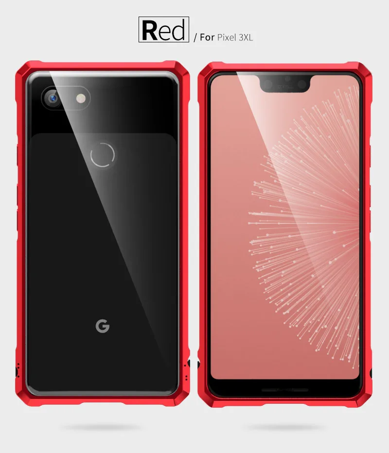 Pixel 3 Роскошный металлический бампер чехол для Google Pixel 3 XL Алюминиевая Рамка Жесткий 3D защитный чехол для Google Pixel XL3 бампер чехол - Цвет: Red