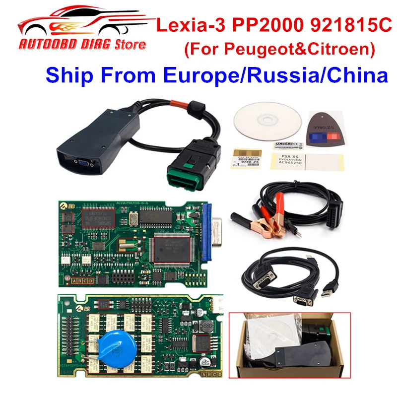 Golden Full Chip lexia3 921815C прошивка Diagbox V7.83 Lexia3 PP2000 V48/V25 lexia 3 для Citroen/Peugeot автомобильный