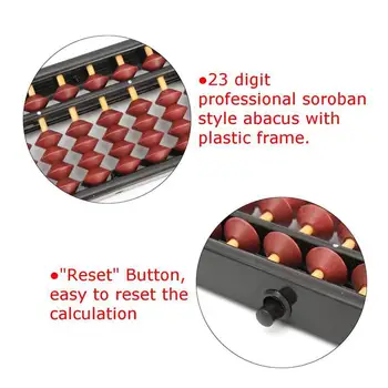 

LeadingStar 23 Digits Plastic Abacus Arithmetic Soroban Kids Maths Calculating Tool Educational Toys for Children