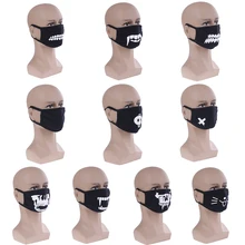 1 шт. милые аниме рот Муфельная маска для лица смайлик маска мультфильм Kpop маски против пыли Kpop хлопковая маска для губ 11 видов стилей