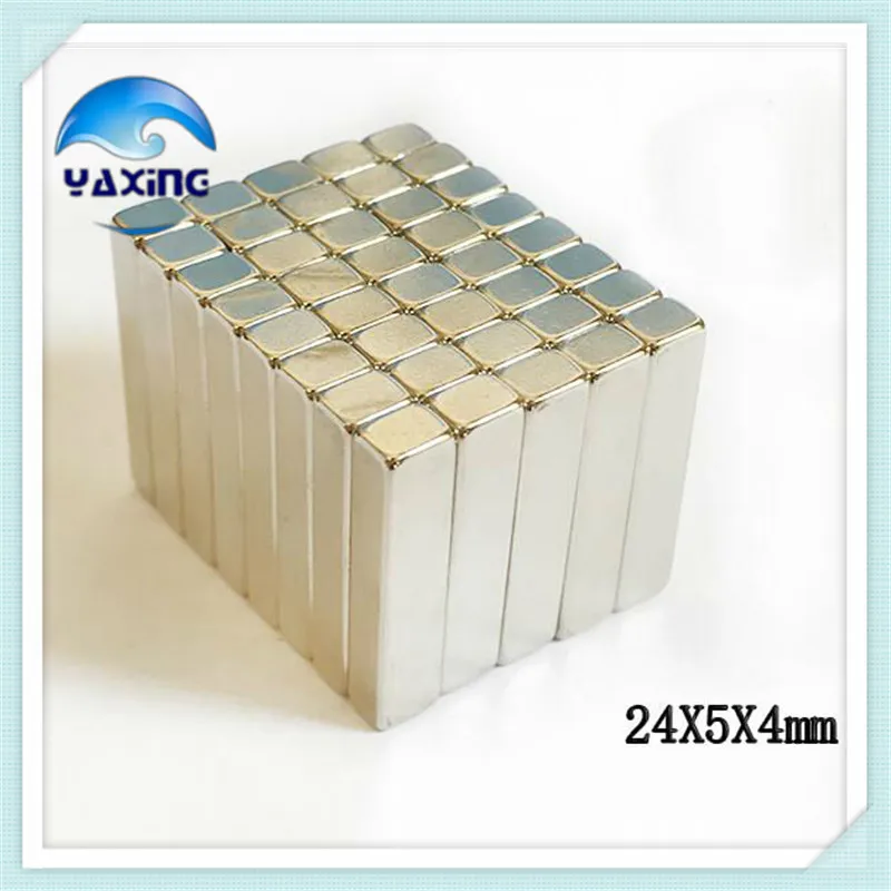 

10PCS Block Magnets 24 x 5 x 4mm N35 Super Strong Rare Earth Permanet Magnet 24*5*4mm Powerful Neodymium Magnets 24x5x4mm