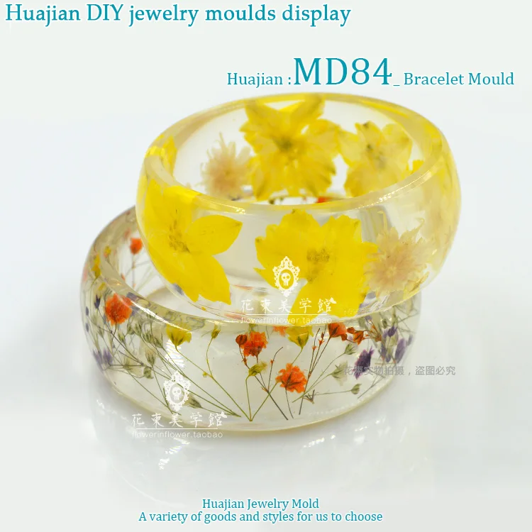 Цветок приглашение браслет Mold-MD84_Handmade mold_прозрачный Силиконовый круглый браслет Плесень Для смолы настоящий цветок DIY Плесень MD84
