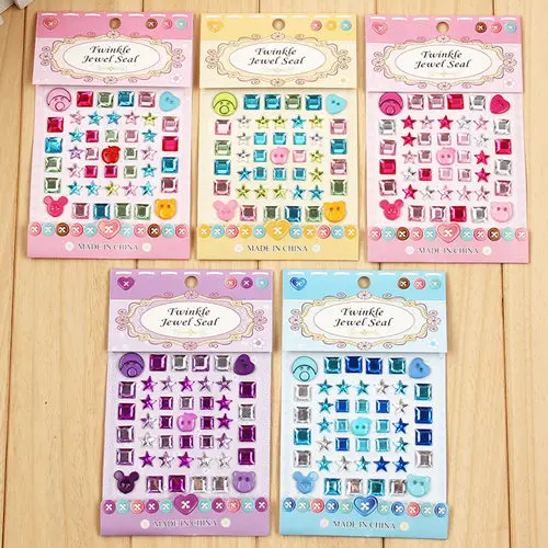 DIY crystal sticker Acrylic diamond stickers decorative accessories children's mobile phone2
