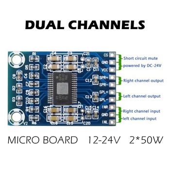 

Dual Channel Digital Audio Power Amplifier Board Module HW-710 TPA3116D2 Chip 2 Channels Stereo 2*50W Ultra-thin Amplifier Chips