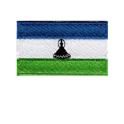Африканский Национальный флаг железа на заплатка, вышивка, лоскутный для одежды горячие аппликации мотивы нашивка-аппликация для одежды - Цвет: lesotho