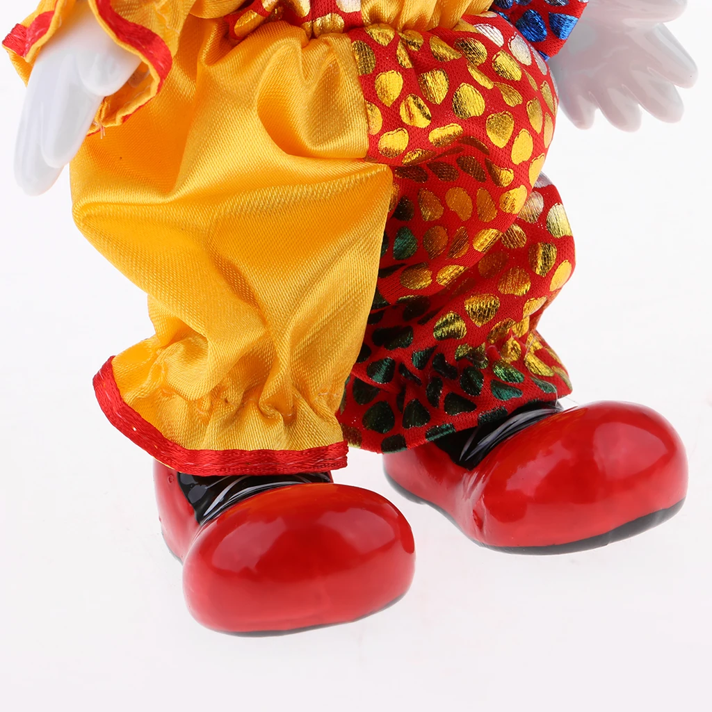 6inch Funny Clown Porcelain Doll in Colorful Costume Christmas Gift Decor Suit to make a perfect craft gift for Christmas #1