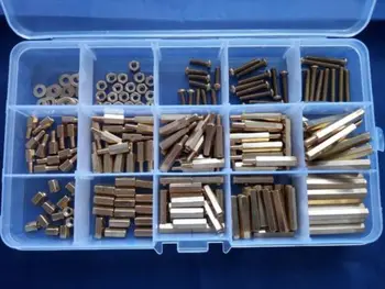 

170pcs M2.5 Female Male Brass Standoff Spacer Single-pass Double-pass Screw Nuts Free Shipping