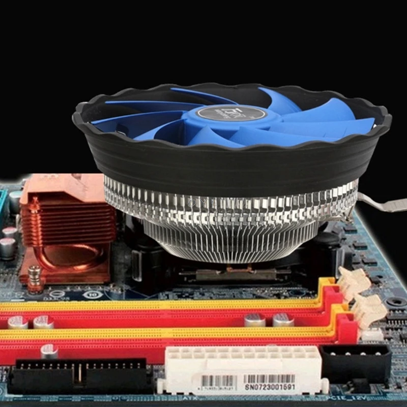 12 سنتيمتر شفرة الألومنيوم PC CPU مسند تبريد للاب توب مدمج به مكبر صوت مروحة ل إنتل 775/1155 AMD 754/AM2