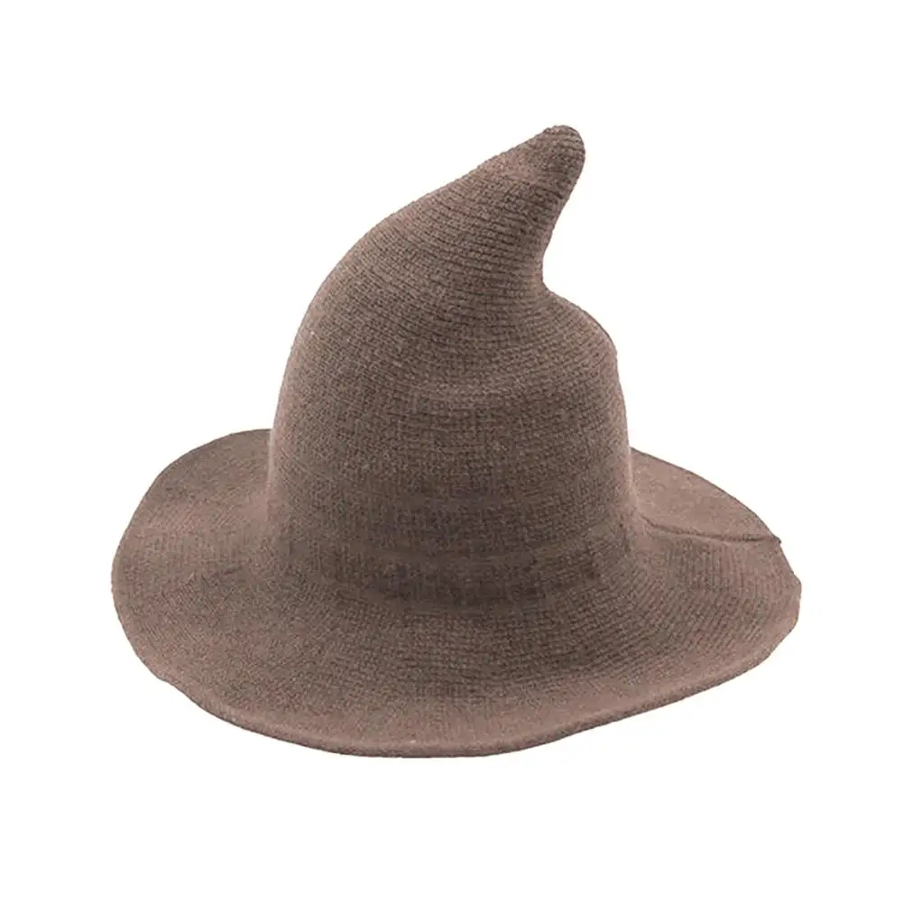 Модная трикотажная шляпа острым ведьмы ведро Шапки Высокое качество Теплые дышащие Для женщин зимние Кепки