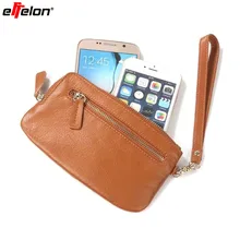 

Effelon Universal Wallet Phone Bag With Card Holder Purse Genuine Leather Wallets for iphone 6 6s 7 7plus Samsung j3 j5 j7 s5 s8