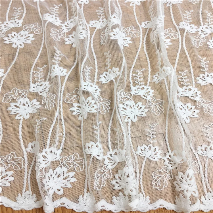 

2yards 130cm high quality milk silk embroidery tulle mesh lace fabric diy fashion dress skirt clothes accessories