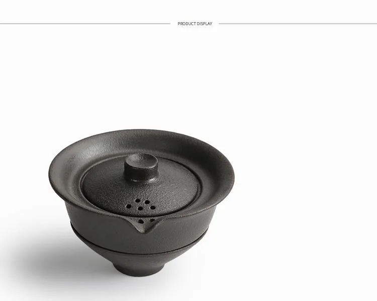 Переносной, походный черный грубая керамика винтажная японская быстрая чашка 1 чайник 2 чашки с сумкой для путешествий пуэр чайный набор кунг-фу