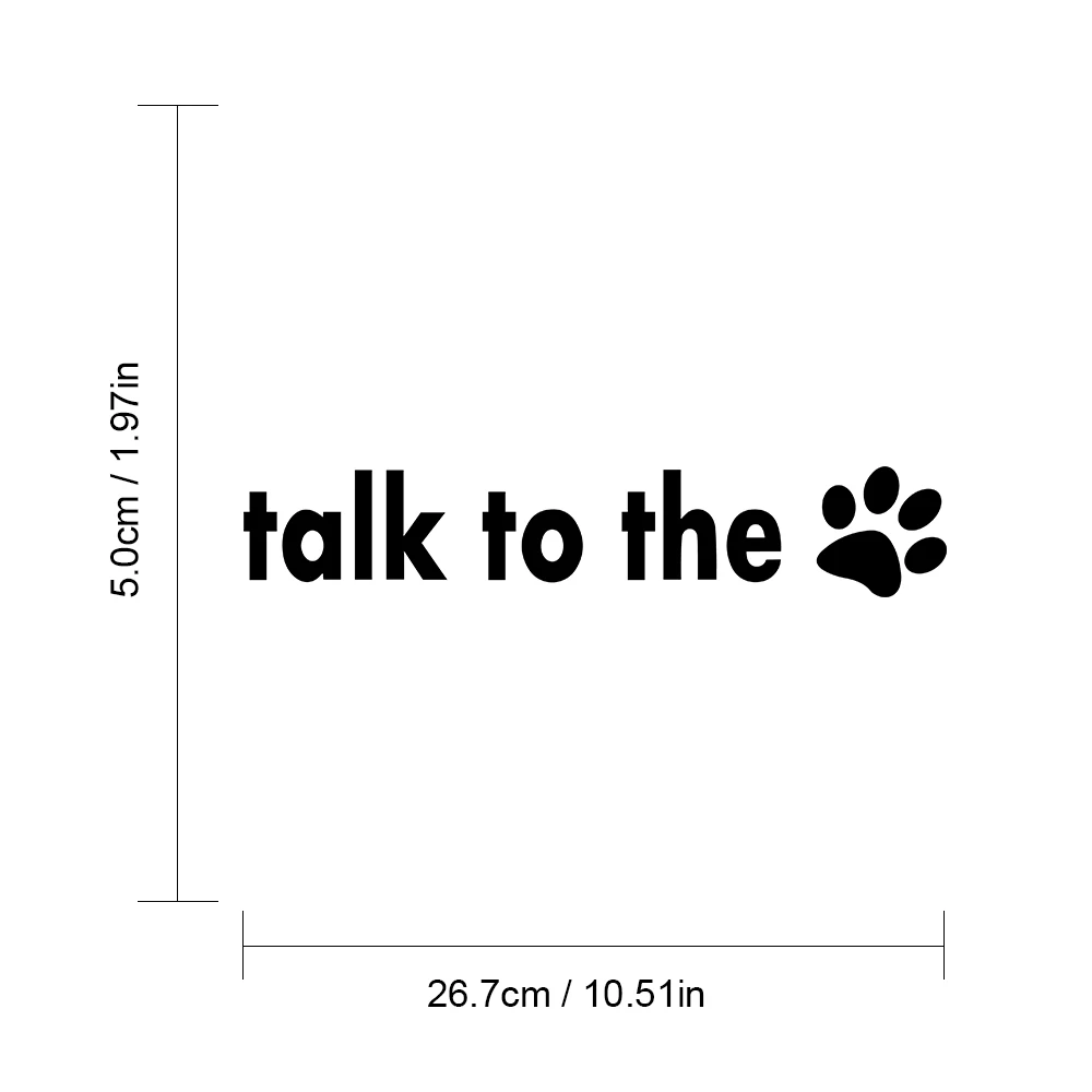 Tangredy Talk To The Dog мультяшный отпечаток автомобильный стиль наклейка на слова винил