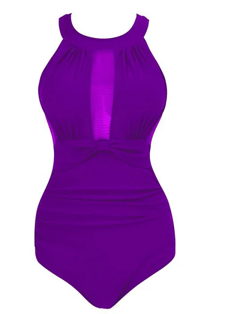 purple plus size bathing suits