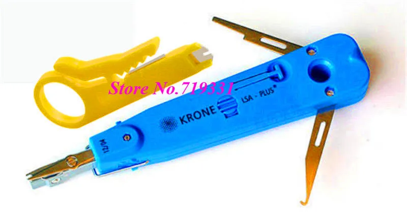 

Krone Network Adjustable Impact LSA-Plus Punch Down Tool Blue + Stripping cutter