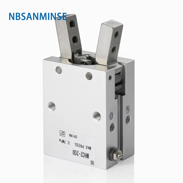 อะไหล่ลมนิวแมติกแบบมาตรฐาน MHC2 10 16 20 25 ชนิด SMC อะไหล่ลมอัด กระบอกลมแบบสองทาง  แบบมุมฉาก  ตัวจับยึดลม 1