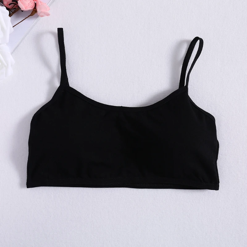 NEW Young Girls Solid Soft Cotton Bra Puberty Teenage Breathable Underwear Kid Cloth girls underwear girls bra