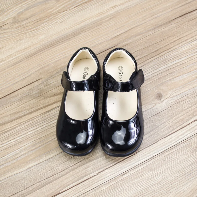Детская обувь; черная кожаная обувь для девочек; школьная форменная обувь для школьников; детская обувь для выступлений; блестящая кожаная обувь принцессы