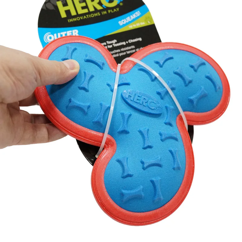 CAITEC Dog Toys Squeaky Propeller Durable Fit for Outdoor Throwing Suitable for Medium to Large Dogs