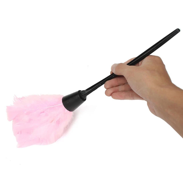 New Multicolor Feather Duster with Black Plastic Handle High Quality