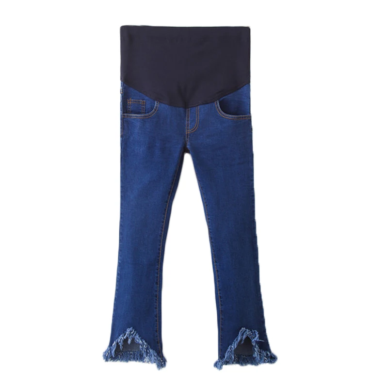 

2017 autumn plus elastic waist 100% cotton maternity jeans pants for pregnancy clothes for pregnant women legging