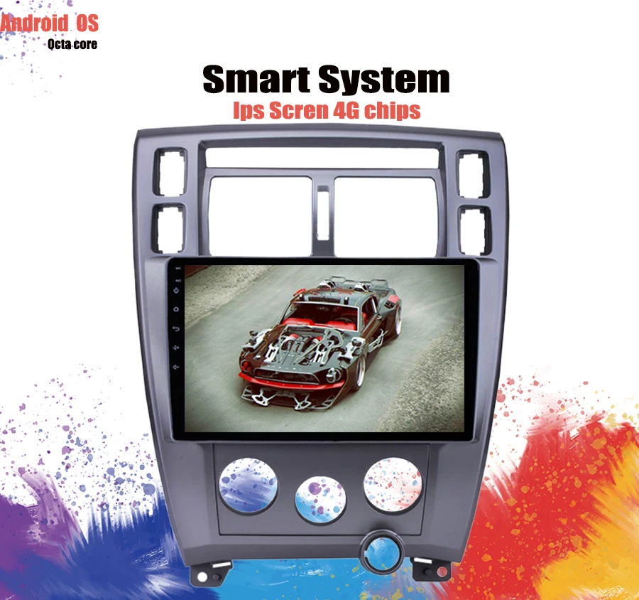 Top Car radio Multimedia dvd player 10.1" android 9.1 For Hyundai Tucson 2006-2014 stereo gps audio head unit 4+64GB Video Cassette 3