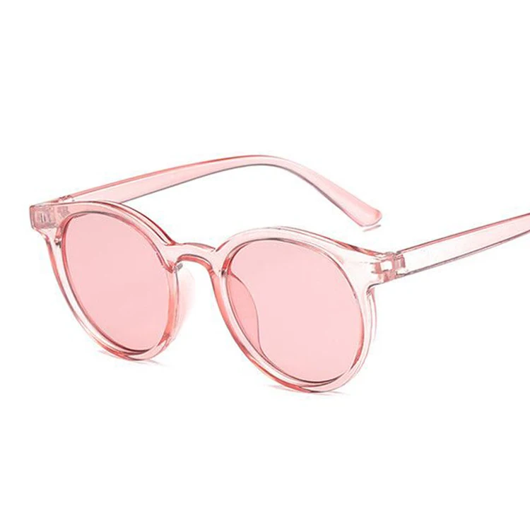 Симпатичная стильная ретро в форме кошачьих глаз солнцезащитные очки Для женщин Винтажная, брендовая, дизайнерская кошачий глаз круглые солнцезащитные очки для женщин женские UV400 - Цвет линз: Pink