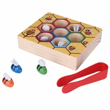 Детские игрушки весело пчела сбор Развивающие игрушки для детей руки схватив обучение деревянные игры инструмент раннего образования реквизит экологичные/Безопасный