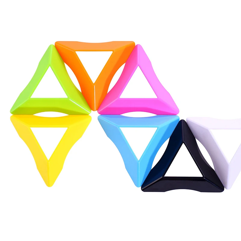 

5 Pcs Magic Cube Holder Stand Colorful Plastic Speed Magic Cubes Base Frame Baby Kids Random Color
