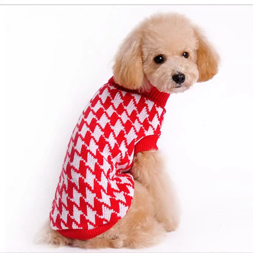 Модная новая прекрасная зимняя теплая одежда для собак маленькая собака свитер на осень и весну зимняя одежда для домашних животных - Цвет: as shown