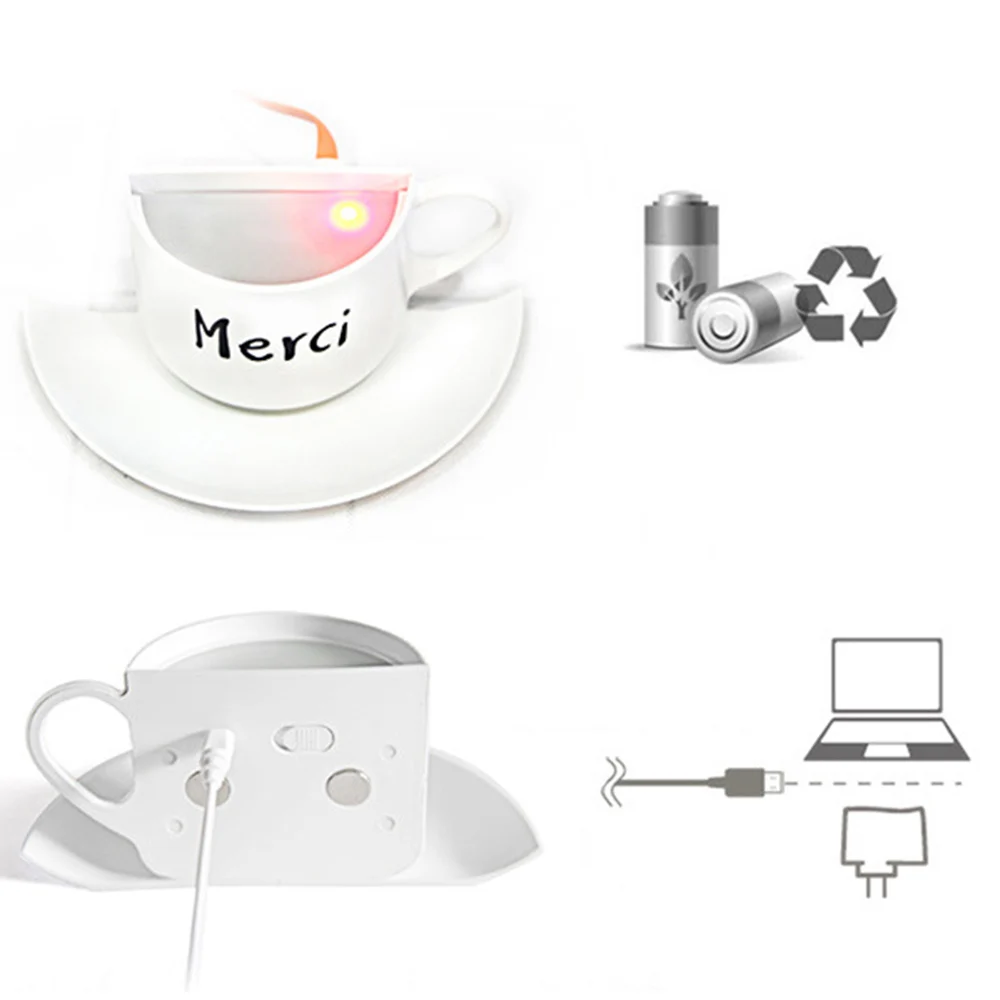 

Coffee Cup DIY LED Night Light Table Lamp Home Decoration USB Charging Light