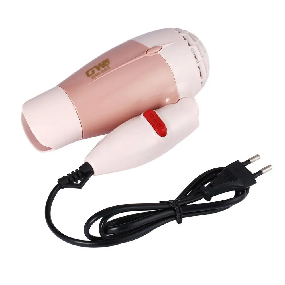 GW мини складной фен Портативный Traveller компактный Керамика волос вентилятор Инструменты для укладки электрический фен 1000 Вт минимальная цена - Цвет: Pink
