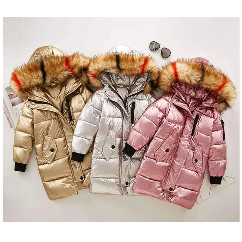 Новинка года; Длинная стеганая куртка для девочек детское зимнее пальто детская теплая верхняя одежда; утепленное пуховое пальто с капюшоном; подростковая одежда-30