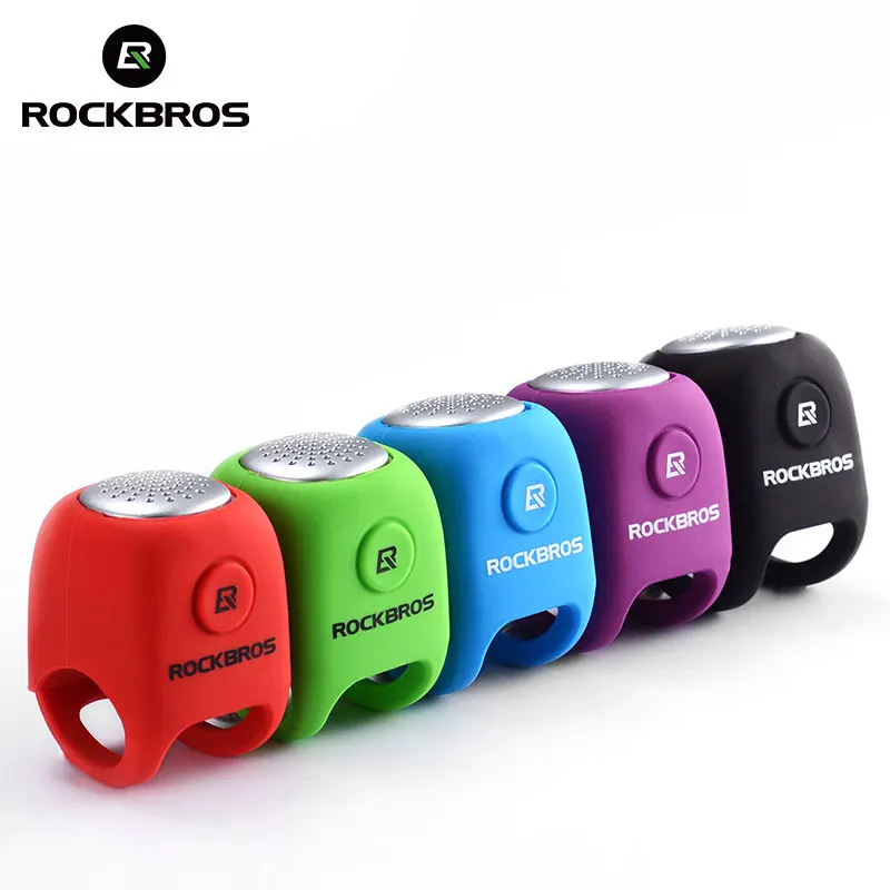 ROCKBROS 90 db Electric Bike Bicycle Horn Alarm Bells Safety MTB Cycling Handlebar Bell Silica Gel Ring Bicycle Accessories bike