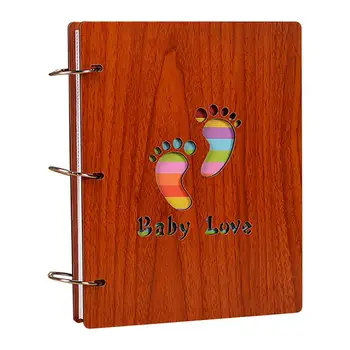 

4" Baby Memory Book 400 Sheets Footprint Photo Album Photo Journal For Baby