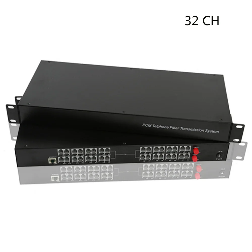 

32 Channel PCM Voice Telephone Fiber Optical Media Converters with 10/100M Ethernet FC singlemode fiber 20Km, 1U Chassis