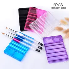 2 шт акриловый держатель кисточки для нейл-арта дисплей с палитра лаков для ногтей стойка инструменты для ногтей 88