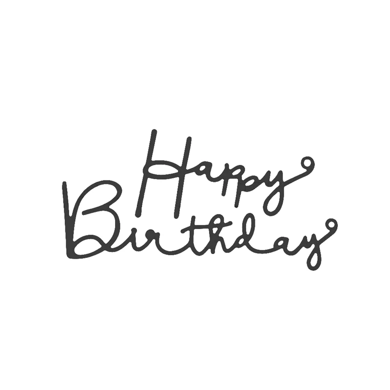 

Naifumodo Words Happy Birthday Metal Cutting Dies for Card Making Scrapbooking Album Embossing Stencil Craft New 2019 for Dies