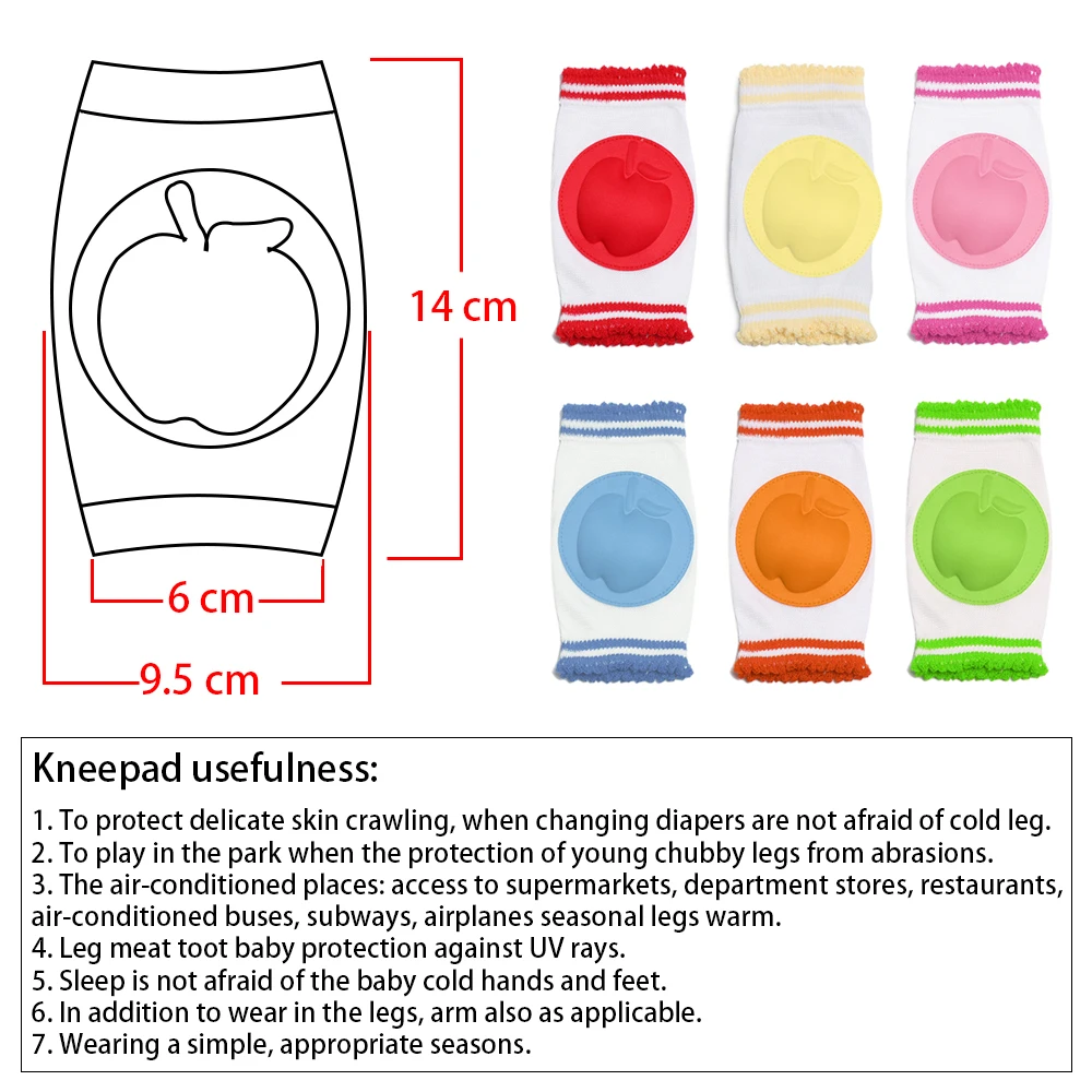Новая мода стиль 1 пара дети Локоть Подушка Новорожденные малыши Детские Наколенники Защита ног для подарки на день рождения