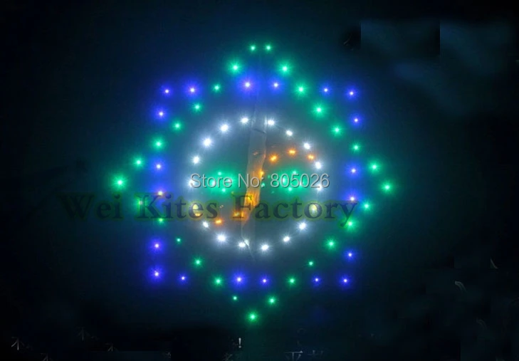 

Free shipping high quality 340cm Gossip led kites 223p shinning lamp with charger outdoor toys wei kite factory